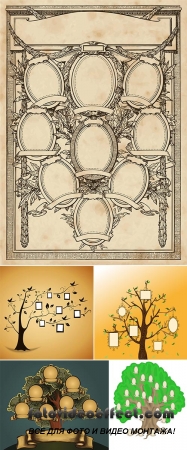 Stock: Family tree design template