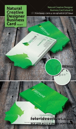 Natural Creative Designer Business Card (Visual 5)