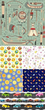 Stock: Child seamless pattern