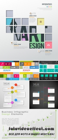 Stock: Modern infographics squares template