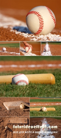 Stock Photo: Baseball on the Field 