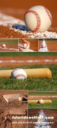 Stock Photo: Baseball on the Field 