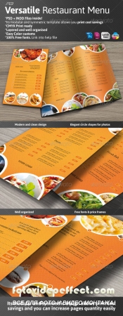 Versatile Restaurant Menu