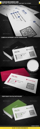 Clean QR Code Business Card