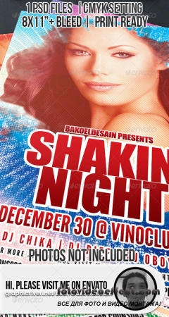 Shaking Night Retro Party Flyer