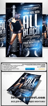 All Black Everything Party Flyer