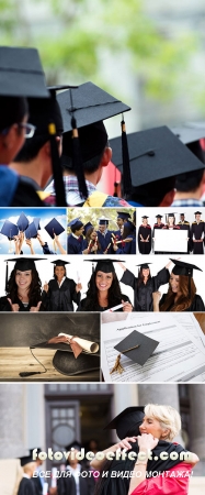 Stock Photo: Group of university graduates