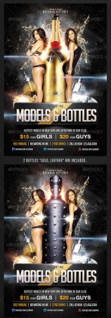 Models And Bottles Flyer Template