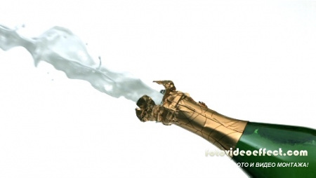    HD / Slow Motion Champagne Bottle HD