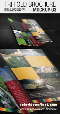Tri Fold Brochure Mockup 03