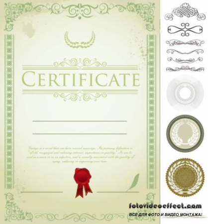 Certificate template design - vector