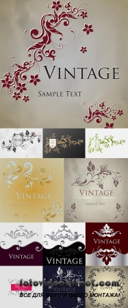 Stock: Vintage floral frame. Element for design