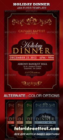 Holiday Dinner Church Flyer