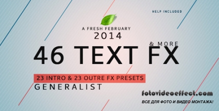 Text Fx Generalist ! - Project for After Effects (Videohive)