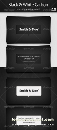 Black and White Carbon business cards