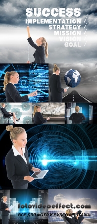 Stock Photo: Composite images of businesswoman