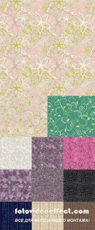 Stock: Floral abstract background, seamless