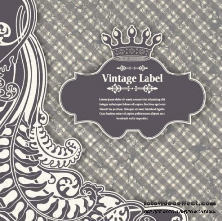 Classic pattern label - vector