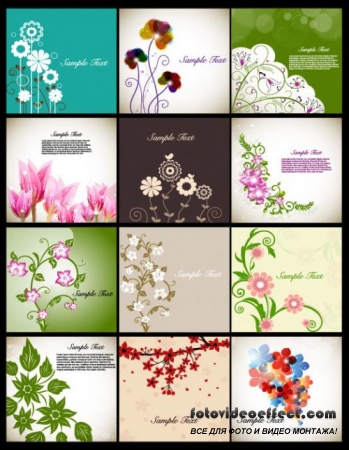 Classic flowers illustrator - vector