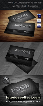 Silver Jewellery Business Card