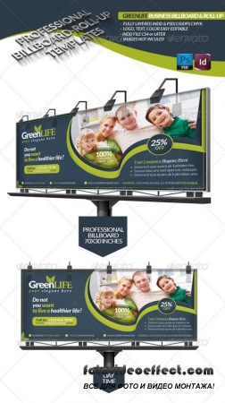 Green Life Business Billboard Roll-Up