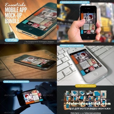 GraphicRiver - Mobile App | Screen Mock-Up Essentials Bundle - 4354649