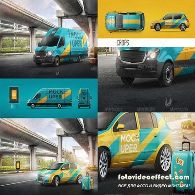 GraphicRiver - Van & Car Mock-Ups (2 PSD) - 7636854