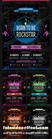 Rockstar Retro Party Flyer