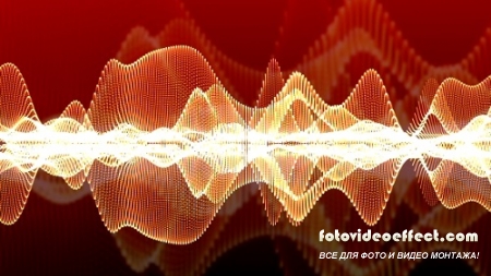    HD / Red Sine Wave Visualization HD