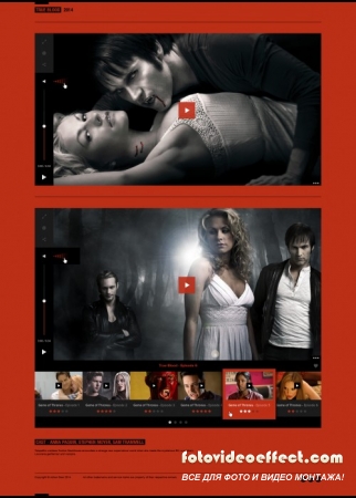 Flat Video Player Gallery - Web Design PSD