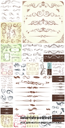  ,      / Design elements, ornaments and patterns vector