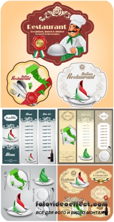 ,     / Labels, restaurant menu vector