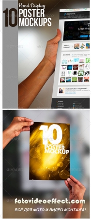 Hand Display Poster Mockup