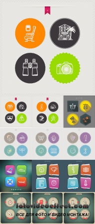 Stock: Collection of icons vector