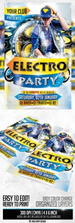 Electro Party Flyer Template