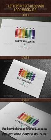 7 Letterpressed-Debossed Logo Mock-Ups