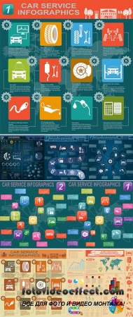 Stock: Car service, repair Infographics