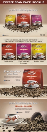 Coffee Bean Pack Mock-up