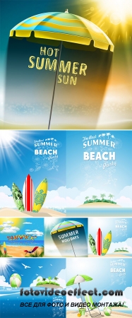 Stock: Summer beach background