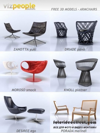 VizPeople Armchairs 3D Models 